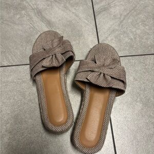 Elegant Brown Slip-On Sandals